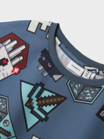 NAME IT T-shirt Minecraft Map Blue Mirage